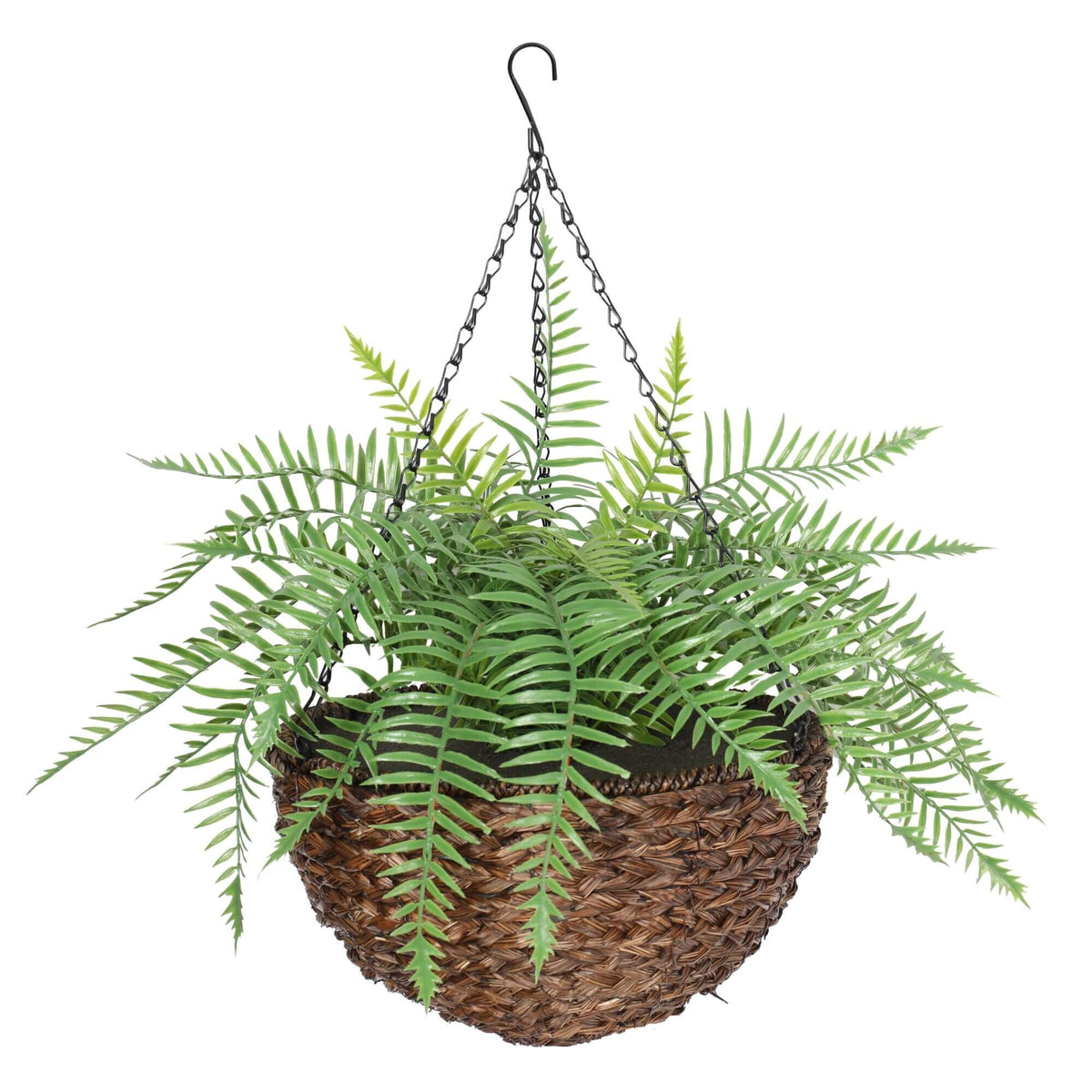 Artificial Hanging Basket – Fern Medium – UV Resistant