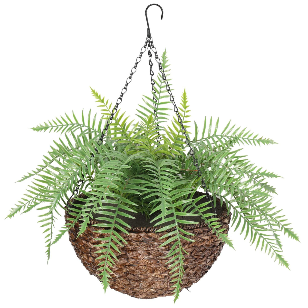 Artificial Hanging Basket – Fern Medium – UV Resistant