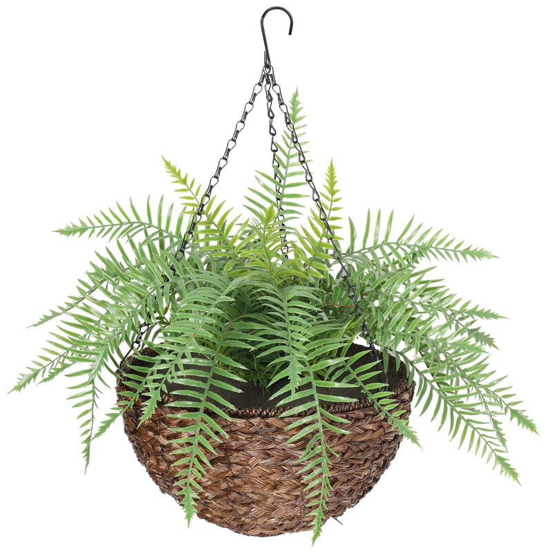 Medium Artificial Hanging Basket (Fern Hanging Basket) UV Resistant