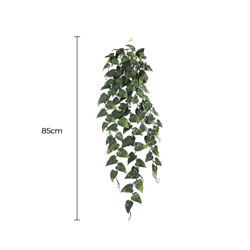 Devil's Ivy Artificial Hanging Plant – 33.5" UV-Resistant Lifelike Greenery (Set of 10)
