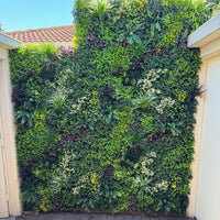 Evergreen Triptych Artificial Vertical Garden Green Wall Panel Set of 3 33 SQ FT – UV Resistant – Commercial Grade