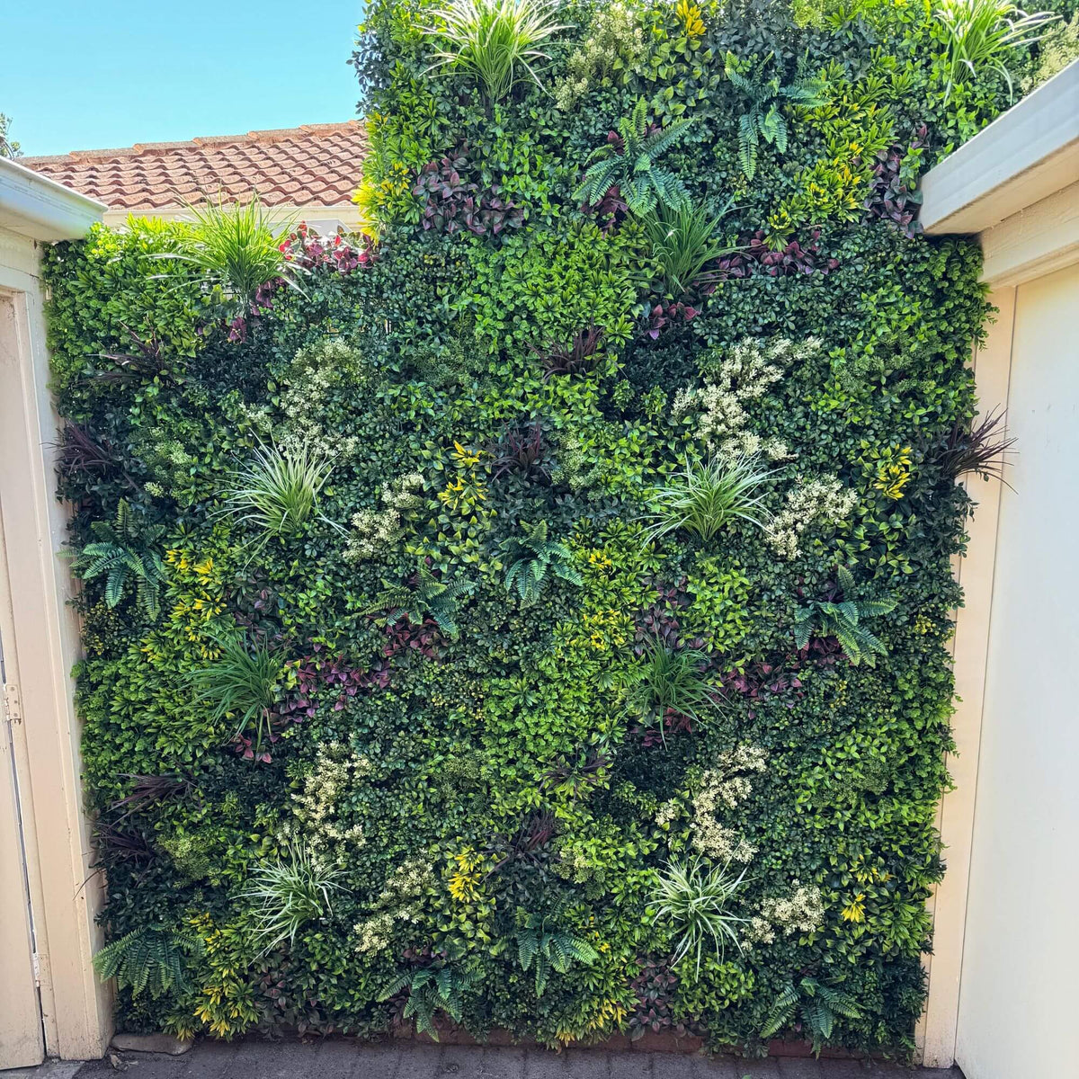 Living Walls: Evergreen Triptych Artificial Vertical Garden Green Wall Panel Set of 3 33 SQ FT – UV Resistant – Commercial…