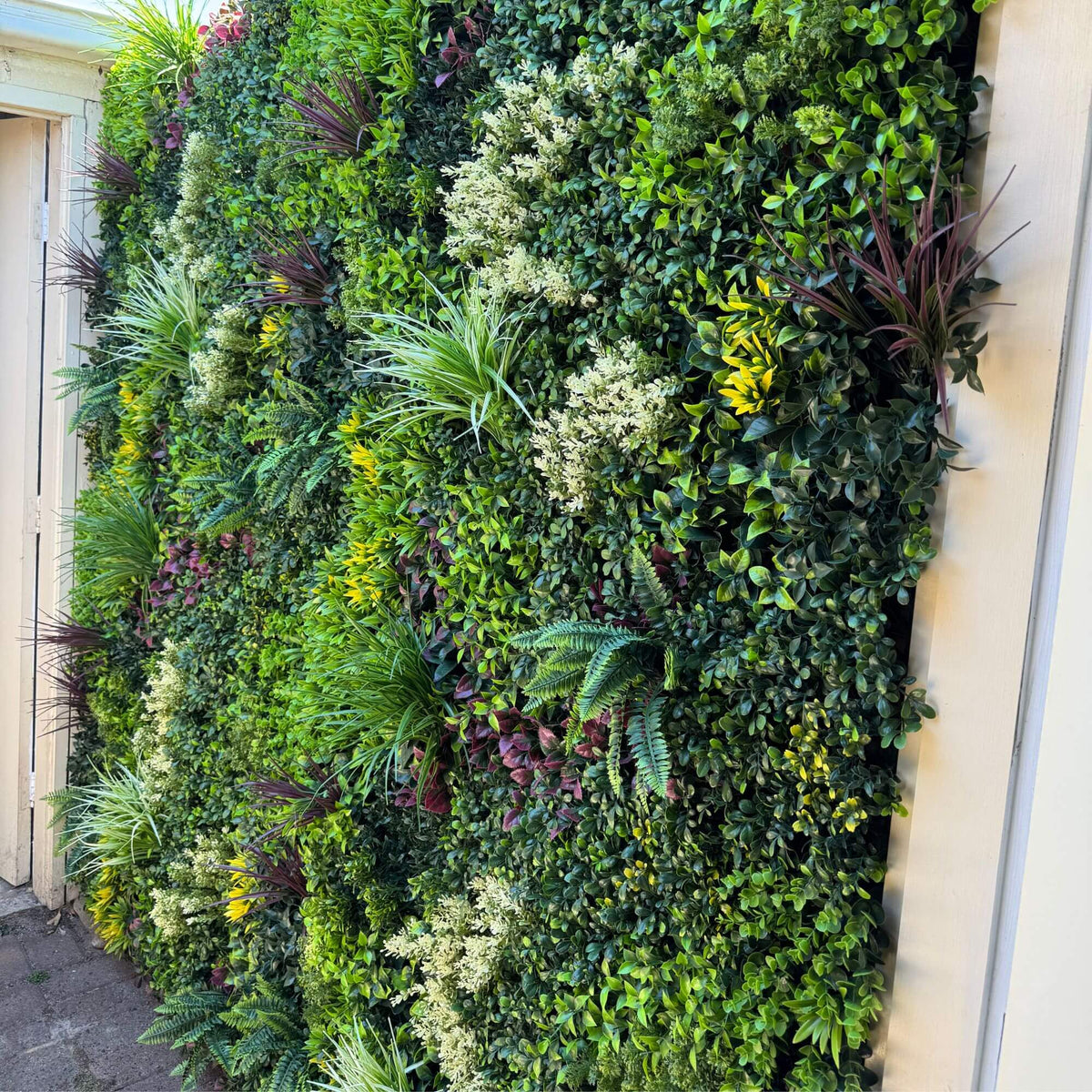 Evergreen Triptych Artificial Vertical Garden Green Wall Panel Set of 3 33 SQ FT – UV Resistant – Commercial Grade — Non…