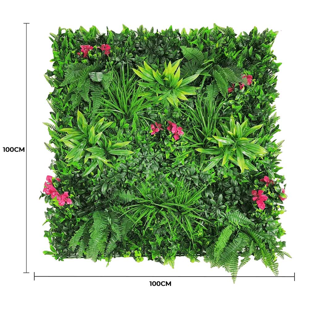 Luxury Pink Sensation Artificial Living Wall /  Green Wall 40" x 40" 11SQ FT Commercial Grade UV Resistant