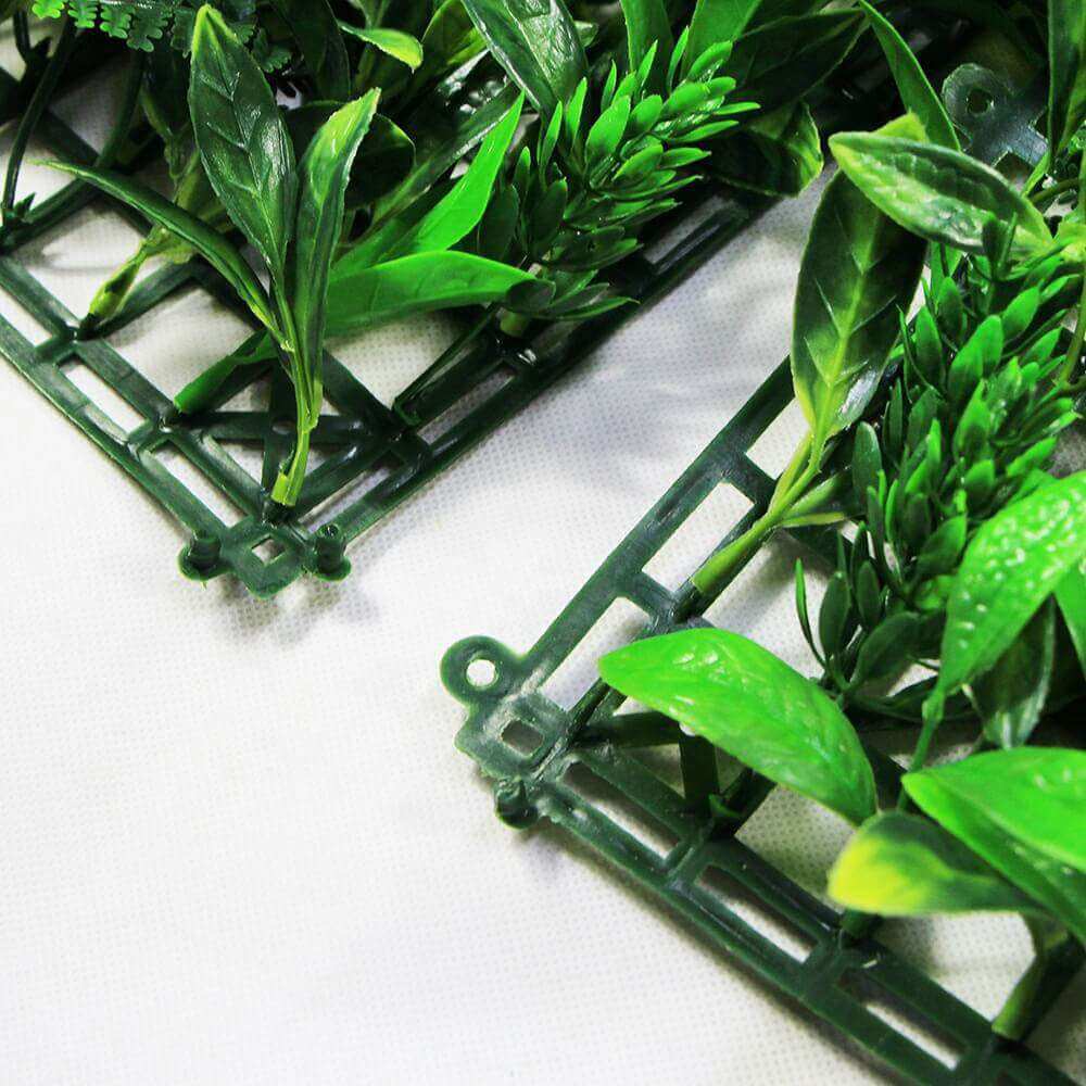 Panel de muestra de jardín vertical artificial Green Tropics (muestra pequeña) Grado comercial Resistente a los rayos UV