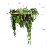 Artificial Roof Hanging Disc 23.6in – Gold Frame – UV Resistant