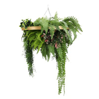 Artificial Roof Hanging Disc 23.6in – Gold Frame – UV Resistant