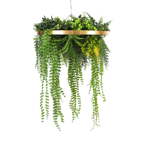 Imitation Premium Gold Artificial Hanging Green Wall Disc 15"  (Limited Edition)