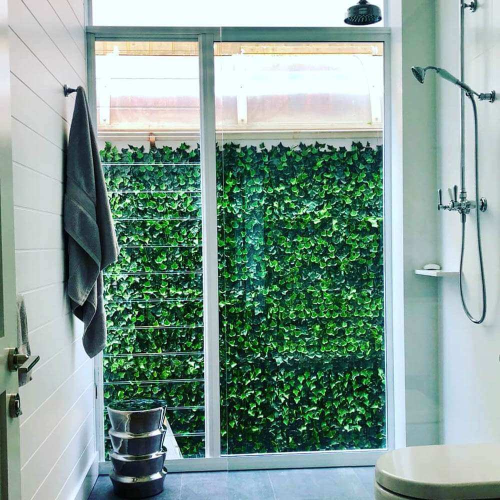 Muro artificial Boston Ivy Green de 33 pies cuadrados resistente a los rayos UV