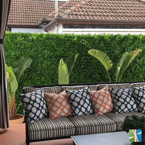 Campos de lavanda de lujo Pared verde artificial 40" x 40" 11SQFT Resistente a los rayos UV