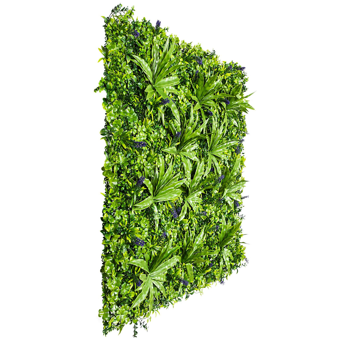 Campos de lavanda de lujo Pared verde artificial 40" x 40" 11SQFT Resistente a los rayos UV