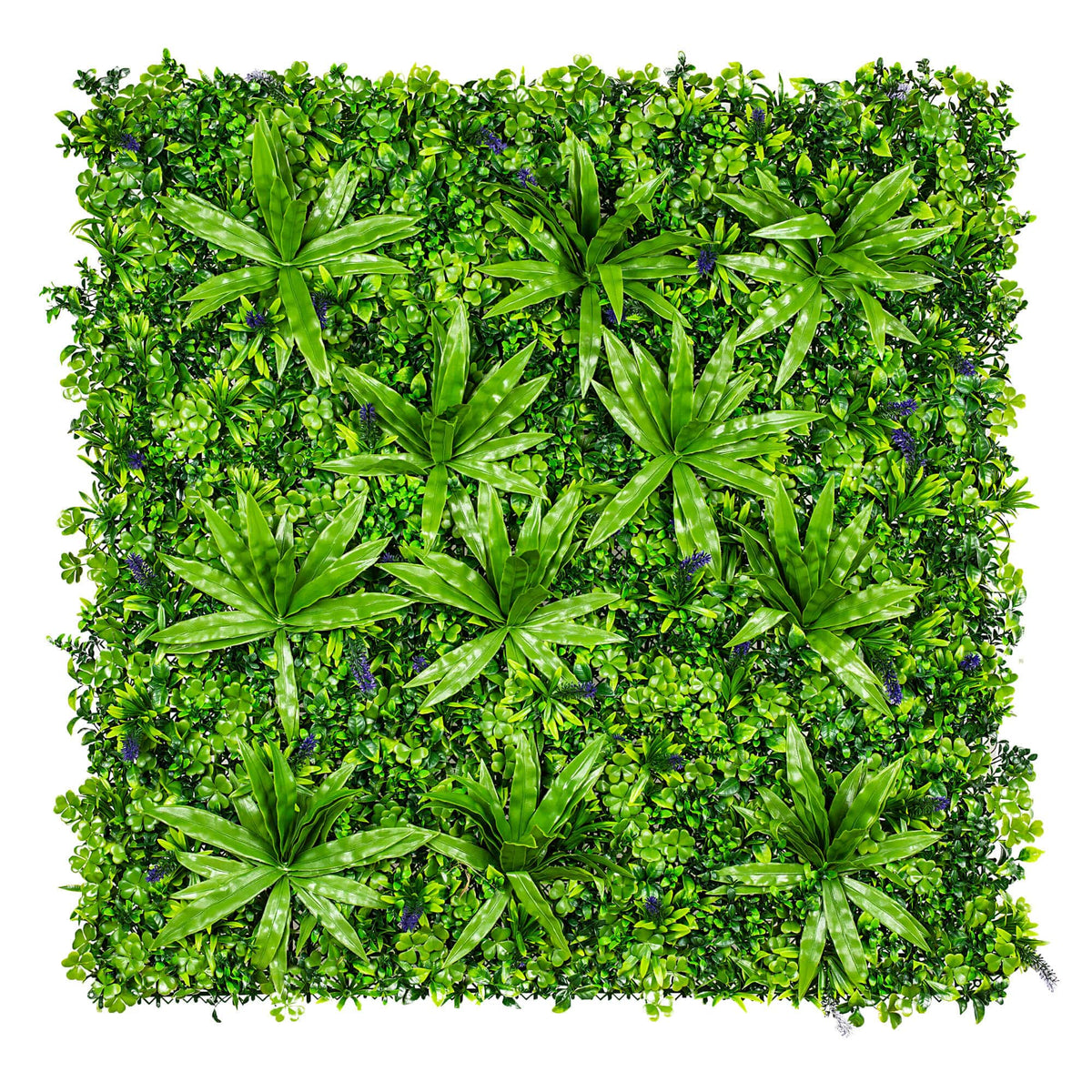 Campos de lavanda de lujo Pared verde artificial 40" x 40" 11SQFT Resistente a los rayos UV