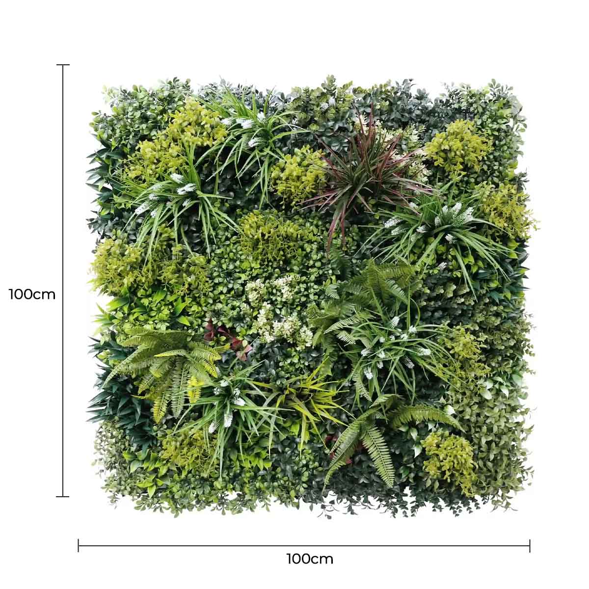 Lush Spring Artificial Vertical Garden Green Wall Panel 40×40in 11 SQ FT – UV Resistant – Commercial Grade