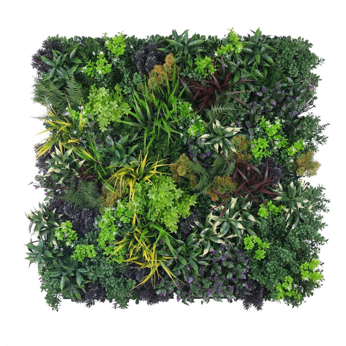 Floral Fusion Artificial Vertical Garden Green Wall Panel 40×40in 11 SQ FT – UV Resistant – Commercial Grade by Designer…