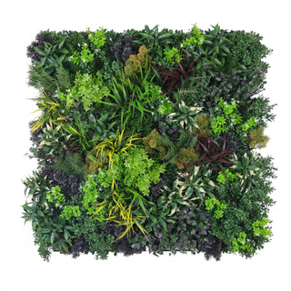 Vivid Green Floral Fusion Artificial Vertical Garden Green Wall Panel 40×40in 11 SQ FT – UV Resistant – Commercial Grade