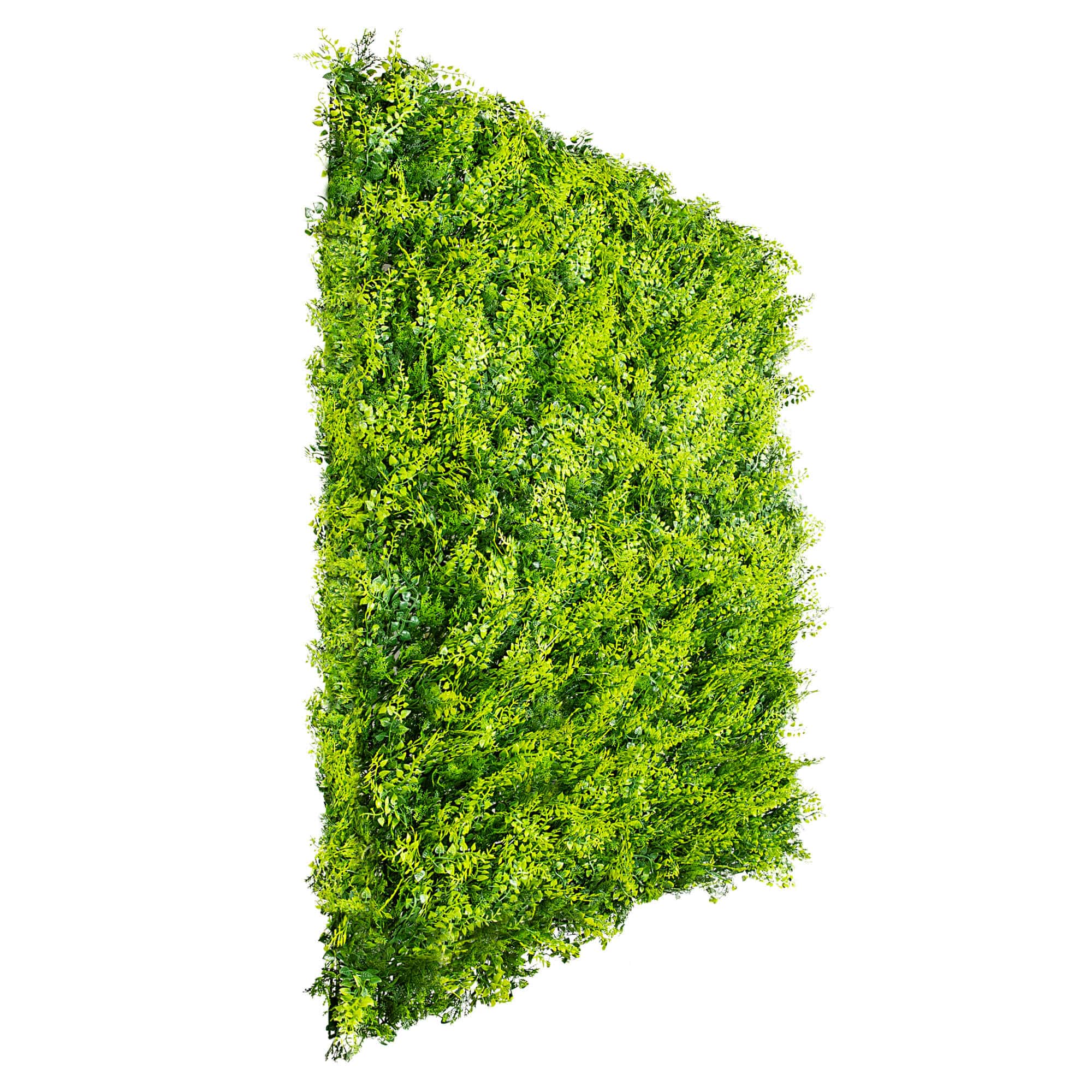 Panel de muestra de pared verde artificial de helecho exuberante (muestra pequeña) Grado comercial resistente a los rayos UV