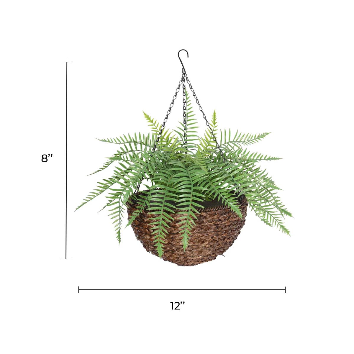 Artificial Hanging Basket – Fern Medium – UV Resistant