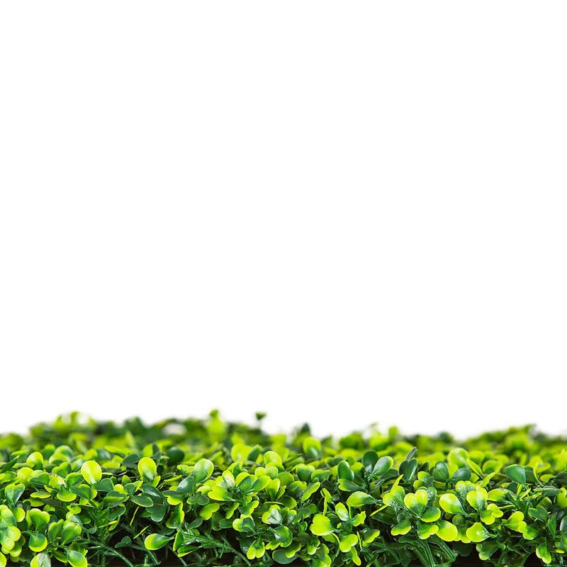 Artificial Mixed Boxwood Hedge Panel Wall 11SQ FT Commercial Grade UV Resistant