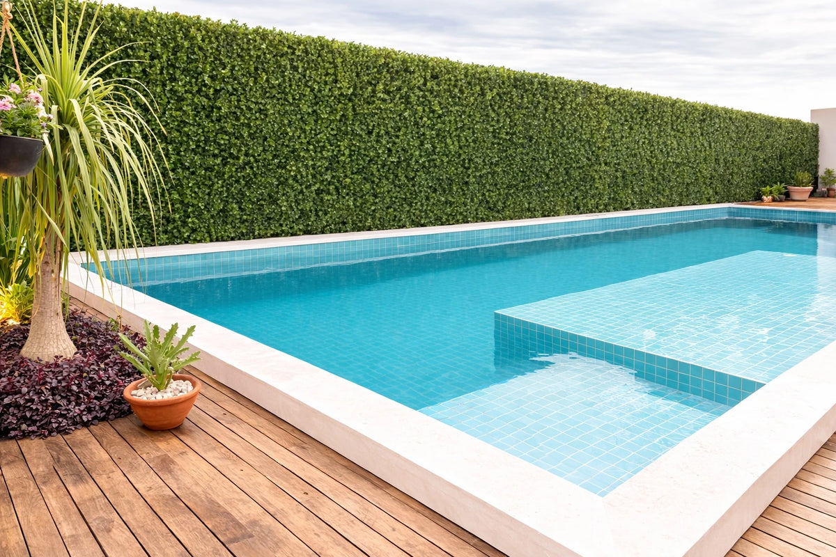 Pared de boj artificial natural, 40" x 40", 11 pies cuadrados, grado comercial, resistente a los rayos UV
