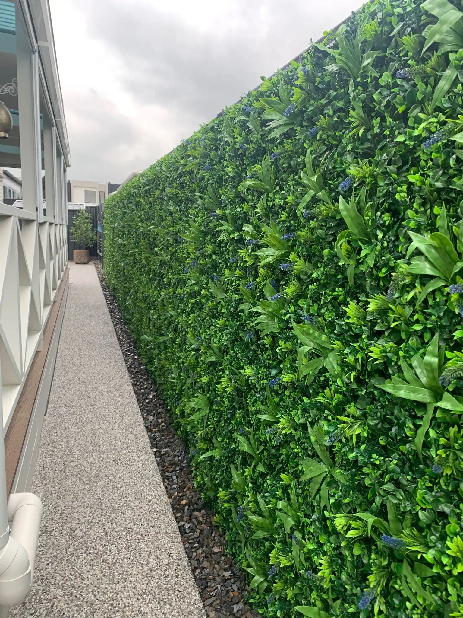 Luxury Lavender Fields Artificial Green Wall 40" x 40" 11SQFT Commercial Grade UV Resistant