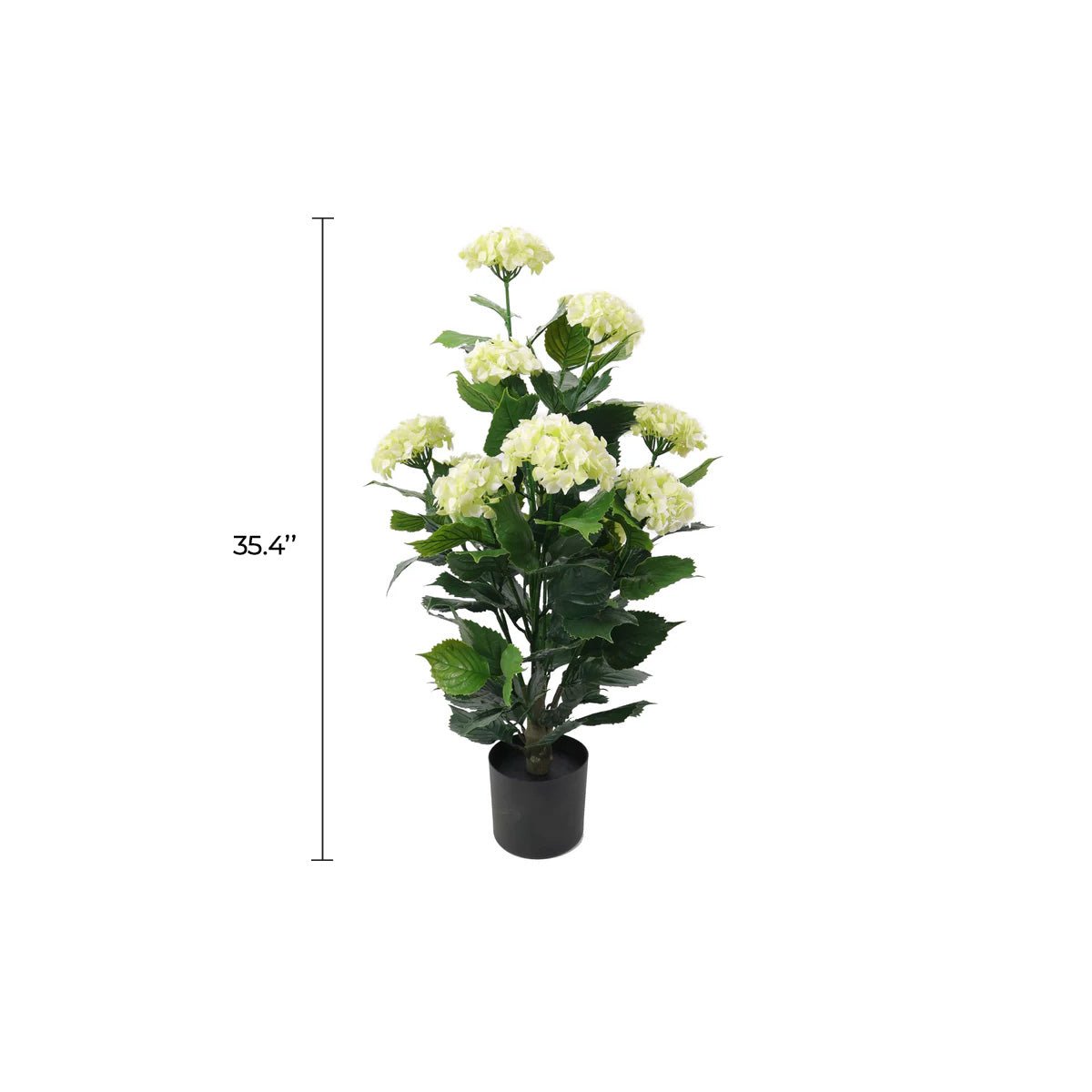 White Hydrangea Artificial Tree 35.4in – UV Resistant