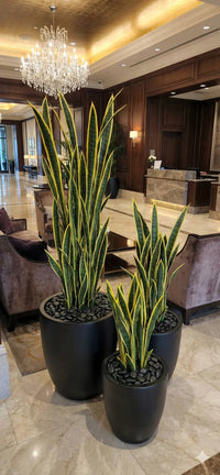 Snake Plant Sansevieria Artificial Tree 59.1in – UV Resistant