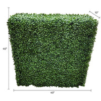 Seto de boj artificial verde de dos tonos de primera calidad, 40 pulgadas de largo x 40 pulgadas de alto, grado comercial, resistente a los rayos UV