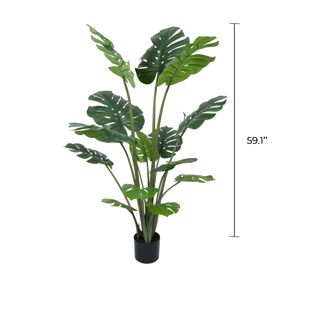 Premium Artificial Potted Monstera Tree 59.1in