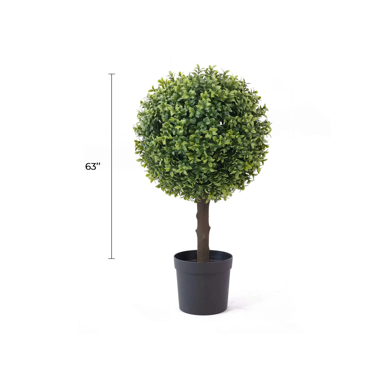 Single Ball Artificial Topiary Tree – 24.8 × 14.2in – UV Resistant