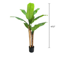 Wide Leaf Banana Artificial Tree 47.2in