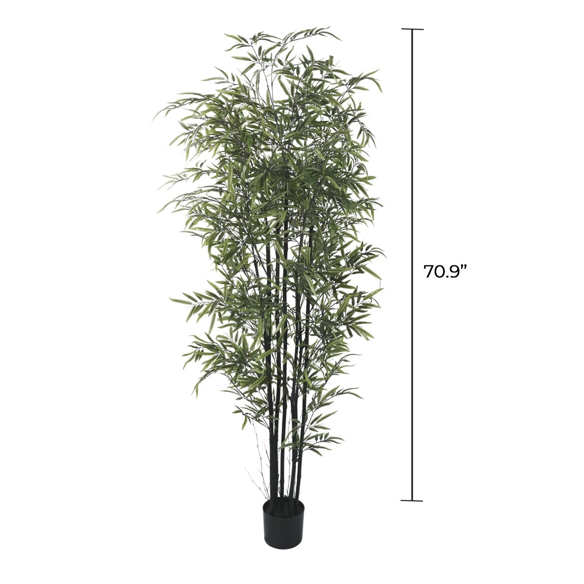 Premium Dense Artificial Black Bamboo 70.9in