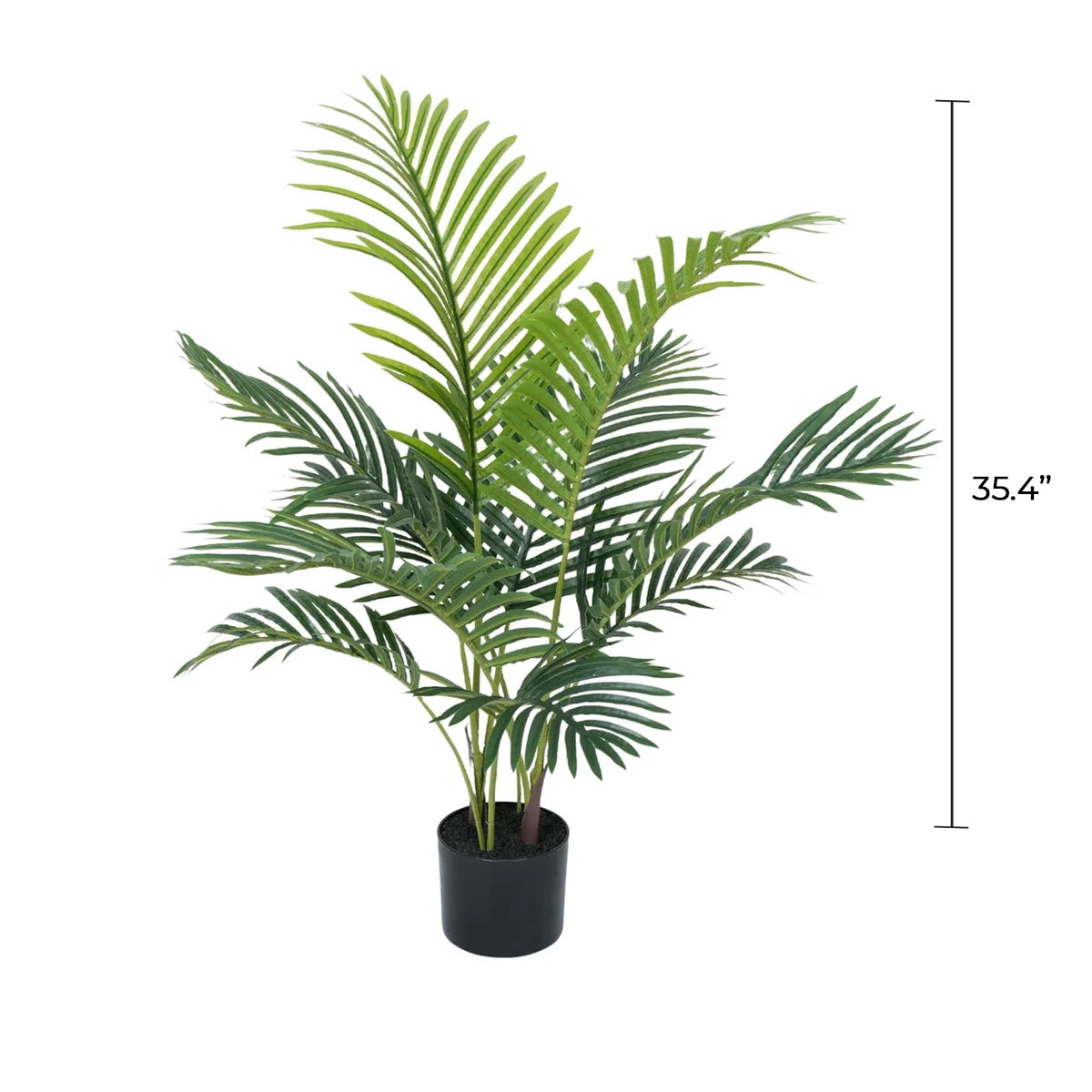Premium Handmade Artificial Potted Areca Palm Tree 35.4in