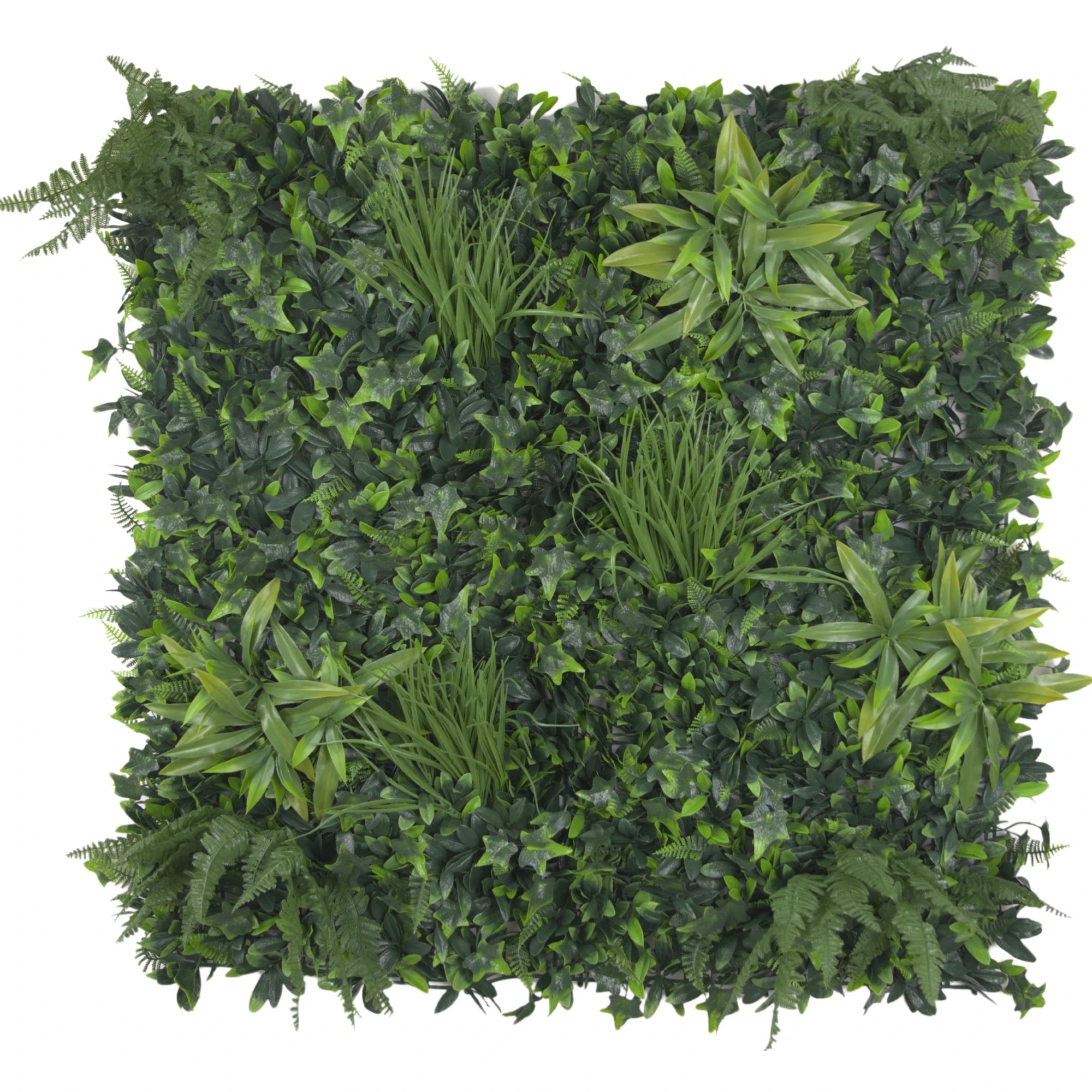 Muro artificial de lujo Green Tropics/pared verde 40 "x 40" 11 pies cuadrados resistente a los rayos UV de grado comercial