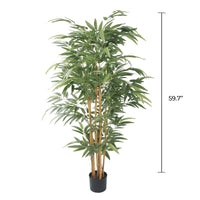 Potted Bamboo Natural Trunk Artificial Tree 59.1in