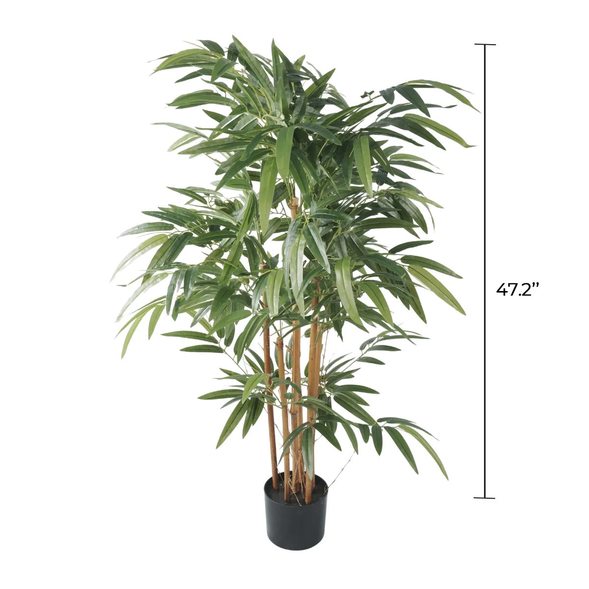 Premium Potted Artificial Bamboo with  Natural Trunk 47.2in