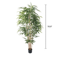 Potted Bamboo Natural Trunk Artificial Tree 70.9in