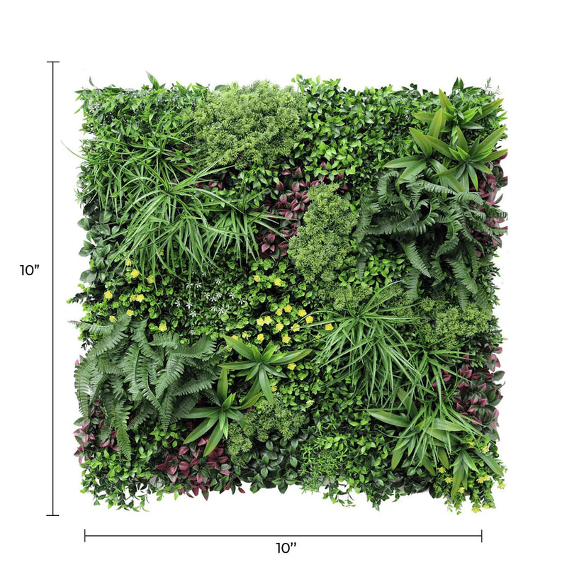 Panel de muestra de jardín vertical artificial Country Fern (muestra pequeña) resistente a los rayos UV