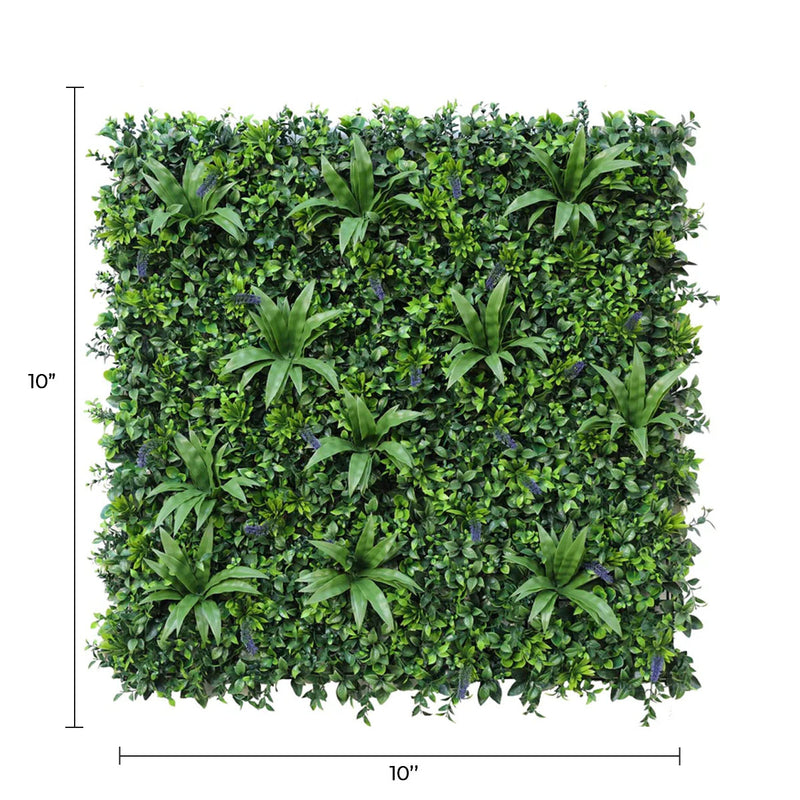 Campos de lavanda de lujo Pared verde artificial 40" x 40" 11SQFT Resistente a los rayos UV