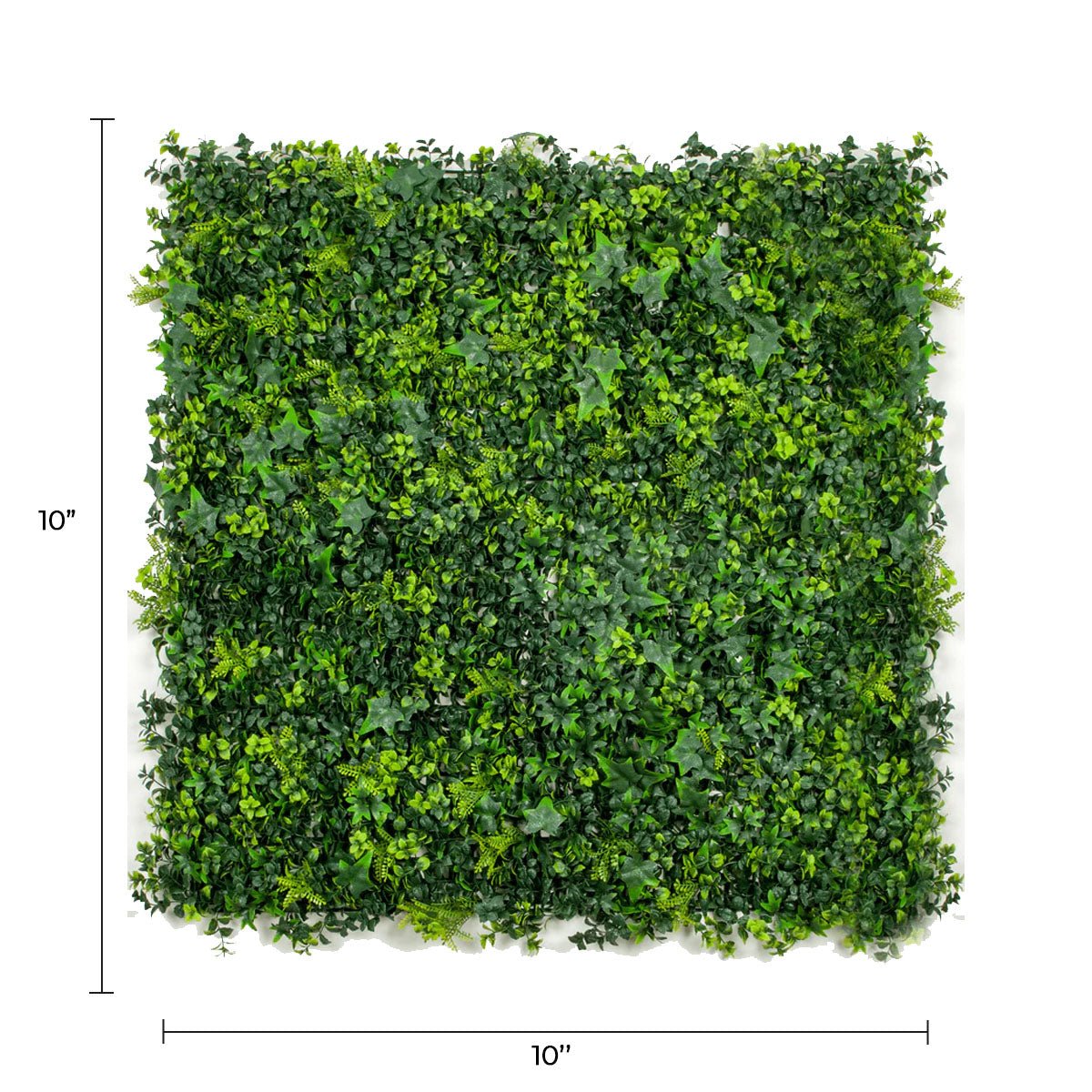 Panel de muestra de pared verde artificial de hiedra mixta (muestra pequeña) Grado comercial resistente a los rayos UV