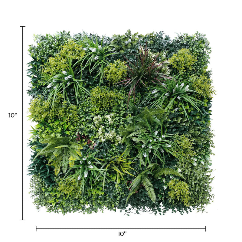Panel de muestra del jardín vertical artificial ultralujoso Lush Spring (muestra pequeña) resistente a los rayos UV