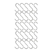 Stainless Steel S Hooks 4.72×2.36in – 25 Pieces