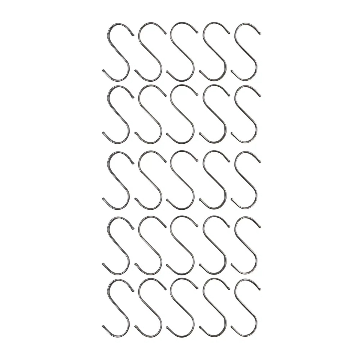 Ganchos en forma de S para colgar de acero inoxidable, 4,72 pulgadas x 2,36 pulgadas, 25 piezas