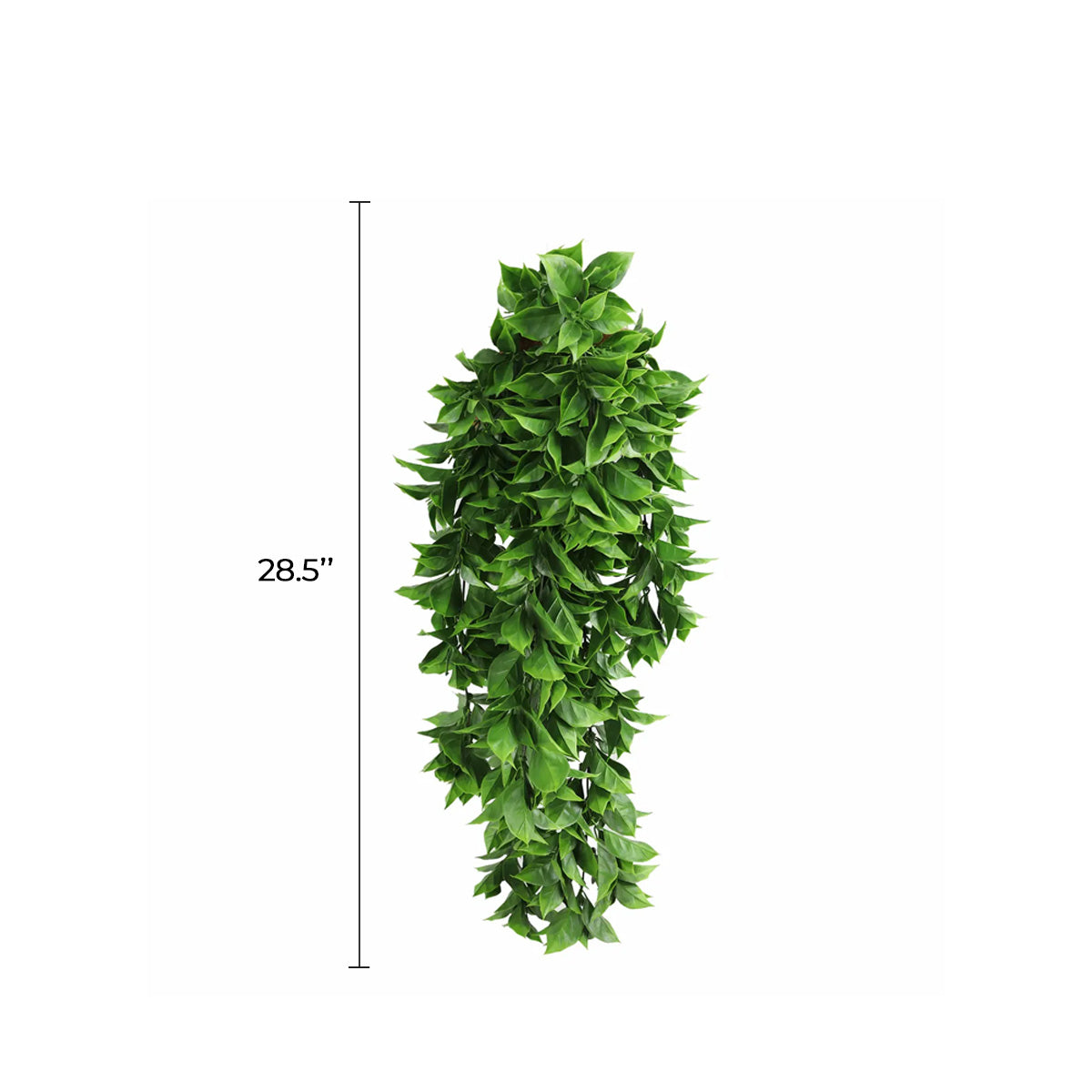 Set of 10 – Artificial Dense Hanging Flowering Pothos Bushes – Vivid Green UV Resistant & Fire Rated | 10.6in x 28.5in (27cm x 72cm Each)