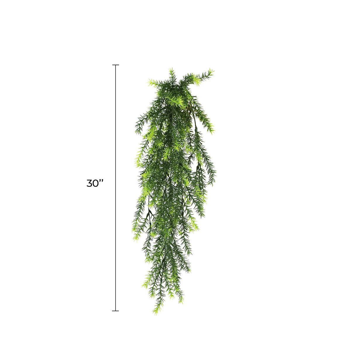 Set of 10 – Artificial Hanging Cedar Vine Garland Bushes UV Resistant & Fire Rated | 7.8in x 30in (20cm x 76cm Each)