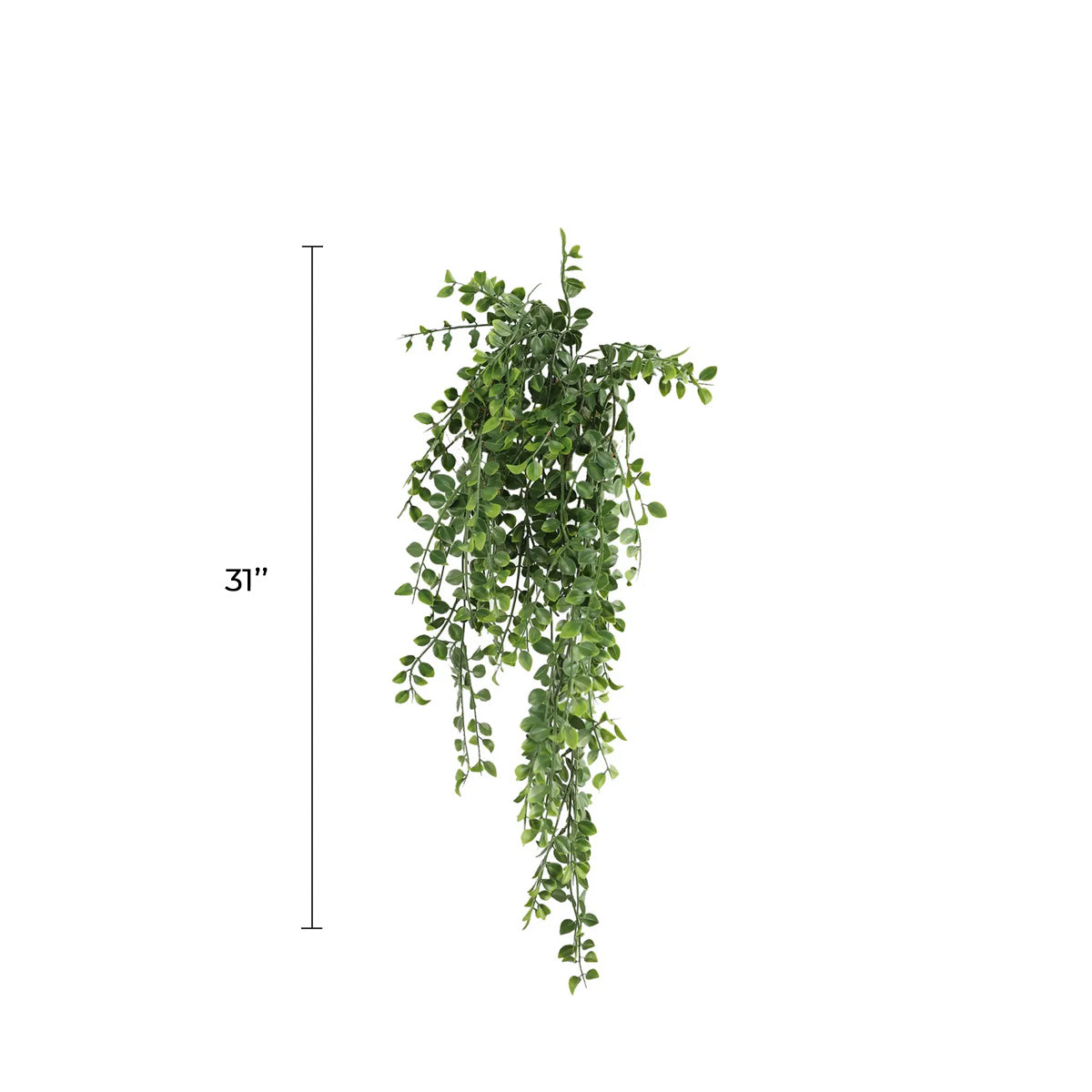 Set of 10 – Artificial Hanging Pearls Garland Bushes – Dark Green UV Resistant & Fire Rated | 7.8in x 31in (20cm x 79cm Each)