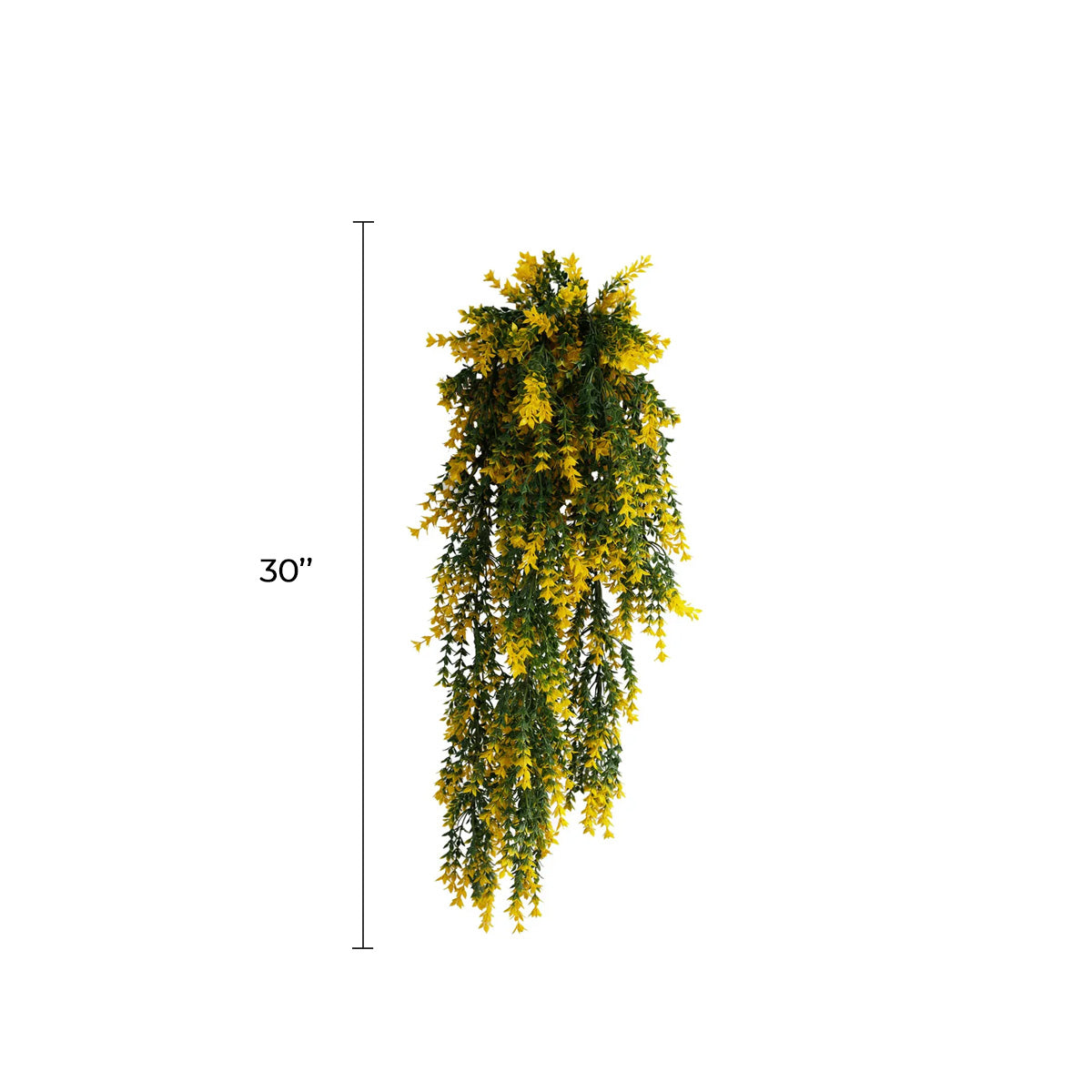 Set of 10 – Artificial Hanging Yellow & Green Willow Leaf Garland Bushes UV Resistant & Fire Rated | 7.8in x 30in (20cm x 76cm Each)