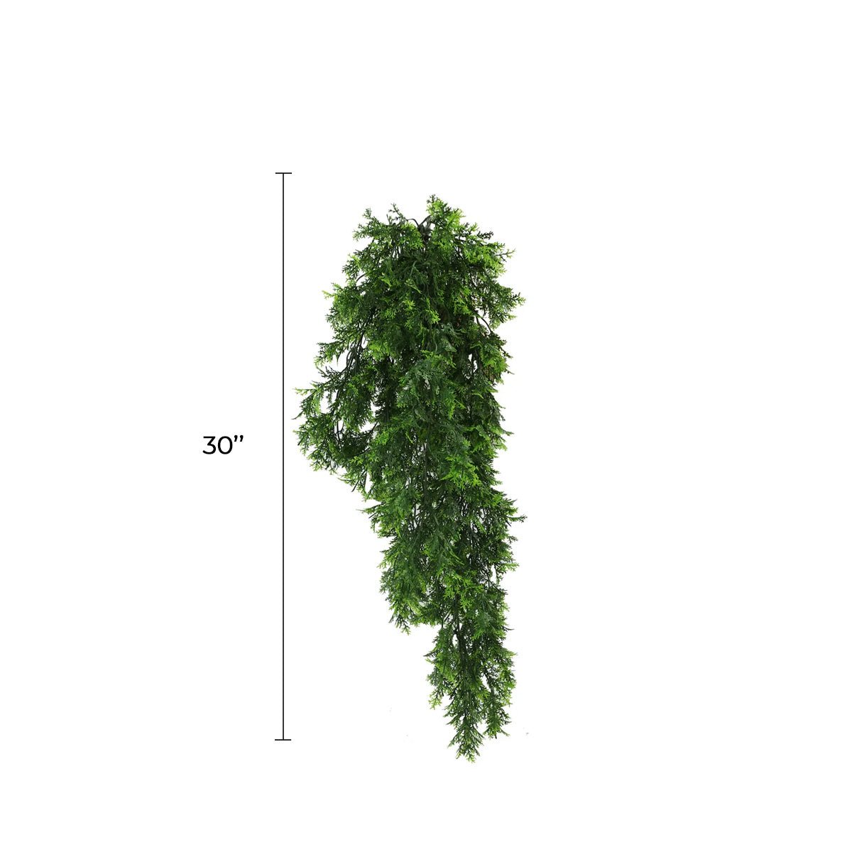 Mossy Cedar Vine Garland Artificial Hanging Bush 8.6×30in – NFPA701 Fire Rated – UV Resistant