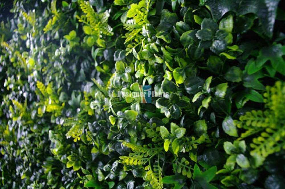 Panel de muestra de pared verde artificial de hiedra mixta (muestra pequeña) Grado comercial resistente a los rayos UV
