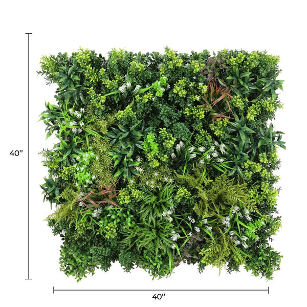 Amazon Jungle Artificial Vertical Garden Green Wall Panel 40×40in 11 SQ FT – UV Resistant – Commercial Grade — detail view 2