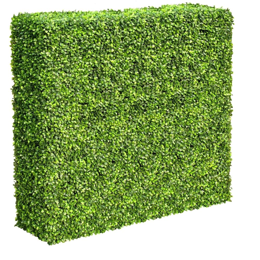 Dark Green Boxwood Artificial Hedge 30×30in – UV Resistant – Commercial Grade